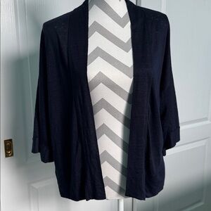 Loft Navy Open-Front Sweater style cardigan